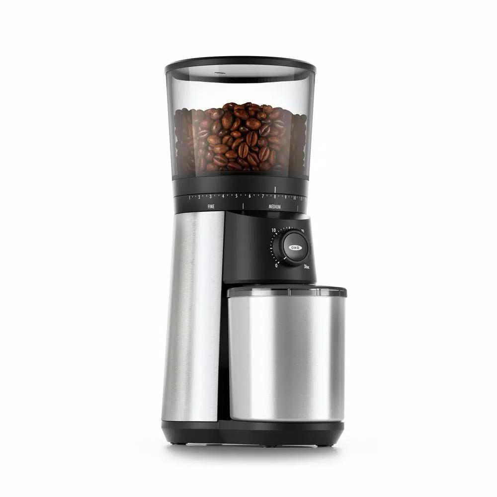 OXO 16 oz. Stainless Steel Conical Burr Coffee Grinder with 43 Adjustable Settings