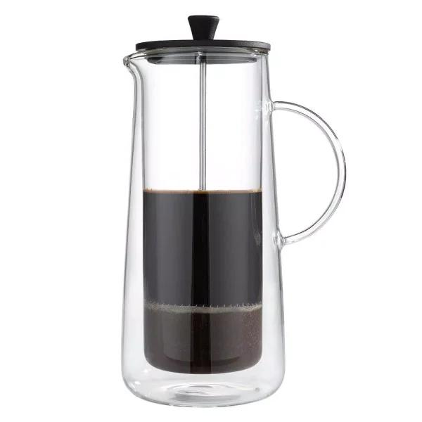 ZASSENHAUS Aroma 6-Cup Double Wall Borosilicate Glass French Press Coffee Maker, 25 fl. oz.