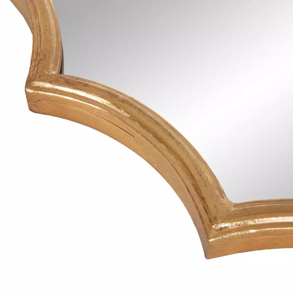 Pinnacle Art Deco Ornate Gold Scalloped Accent Mirror - 35.75 in. H x 26.25 in. W