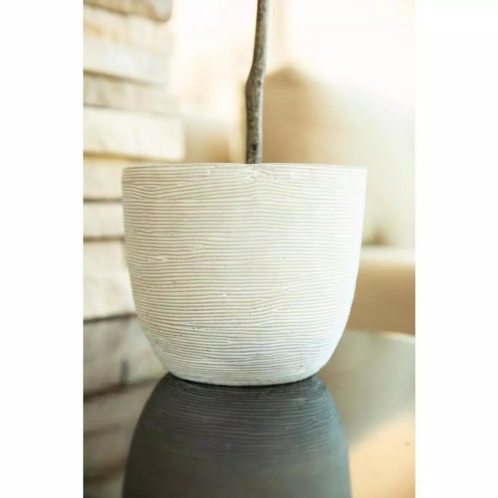 Flora Bunda 28 in. Faux Olive Tree in Gray Cement Pot
