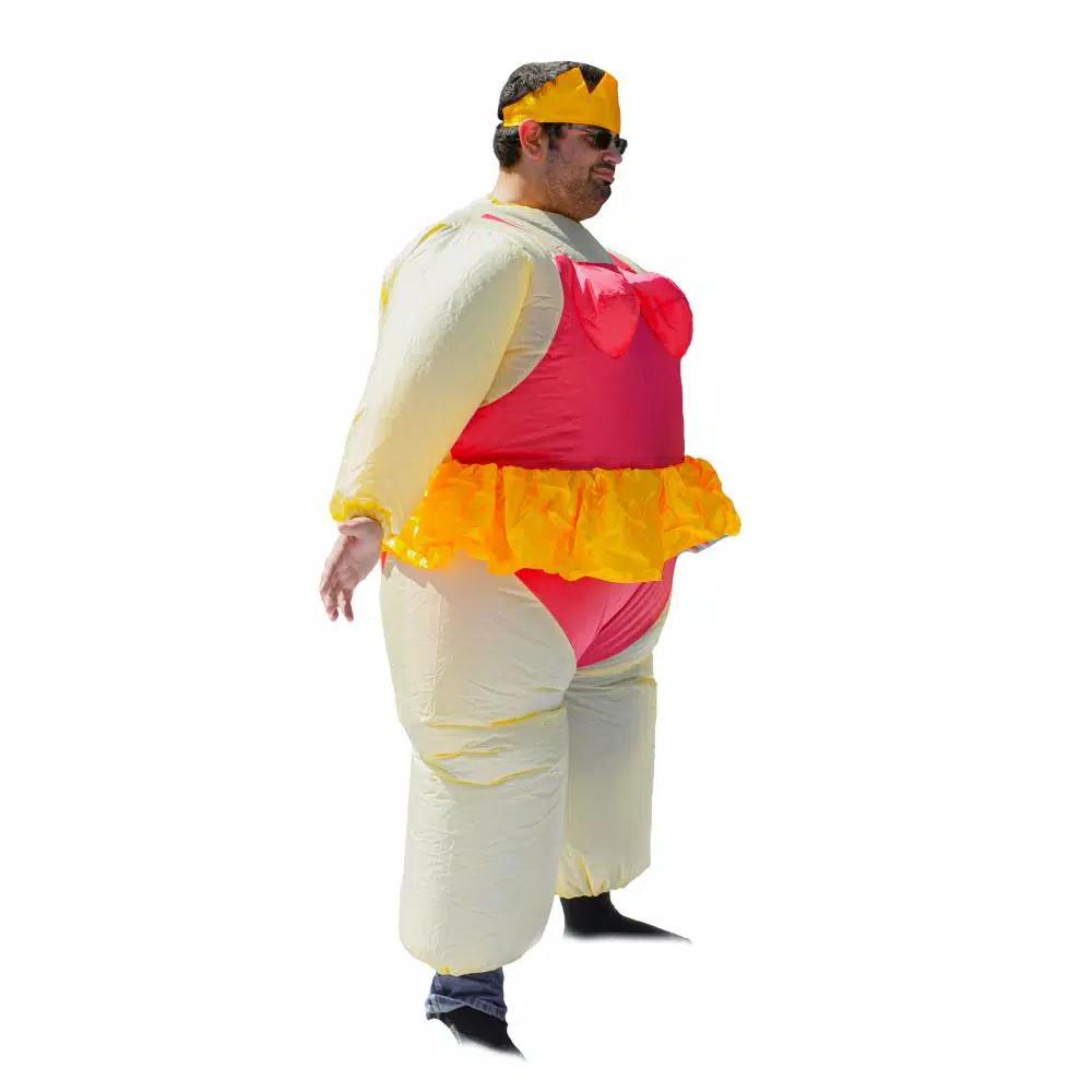 ALEKO's Inflatable Ballet Princess Adult Halloween Costume with Crown