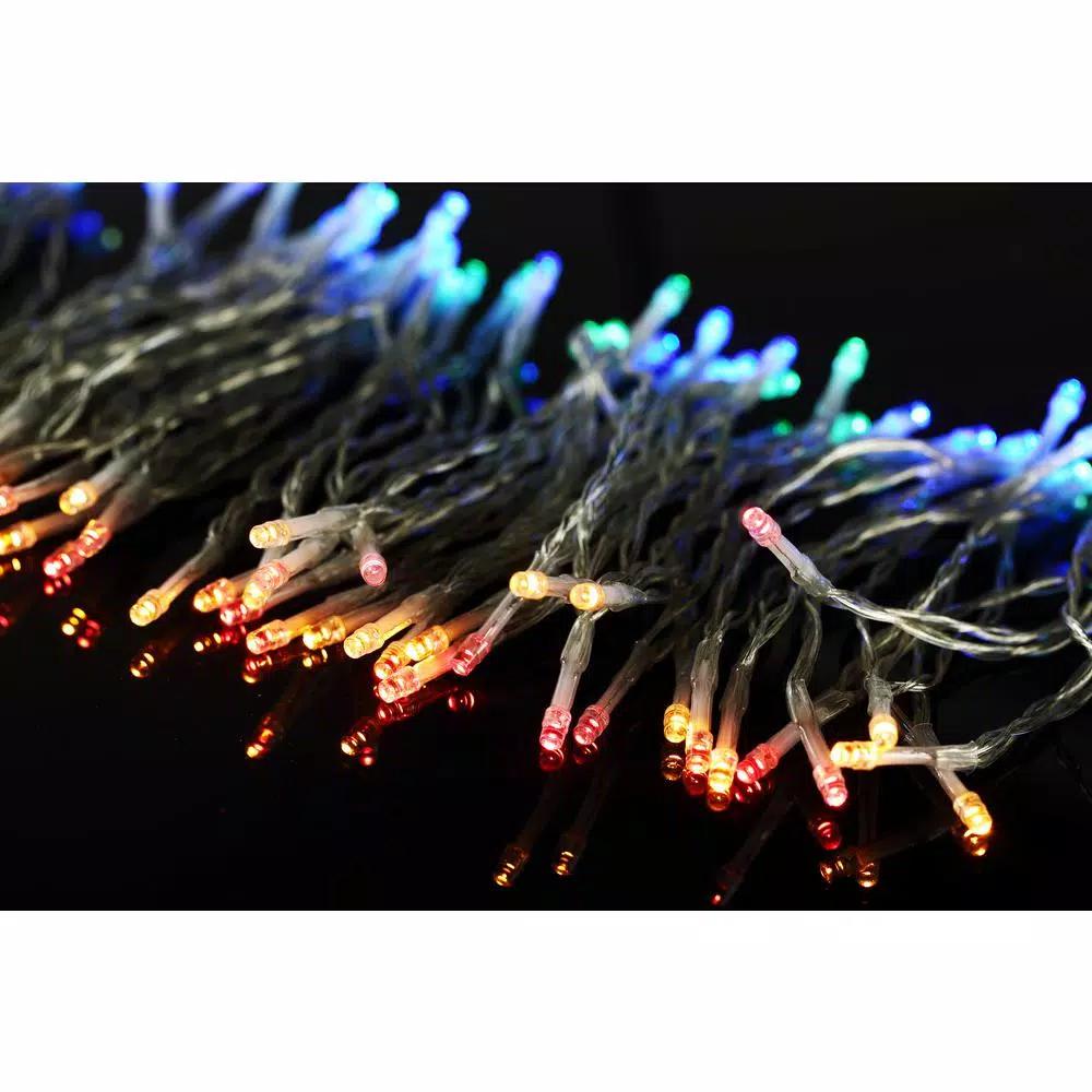 Novolink 34 ft. 100-Light Multi-Color LED Battery Operated Decorative String Lights with Timer