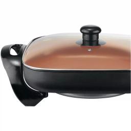 Brentwood Appliances 12 in. Copper Nonstick Electric Skillet, 1300W, 144 sq. in. Cooking Area thumbnail 2