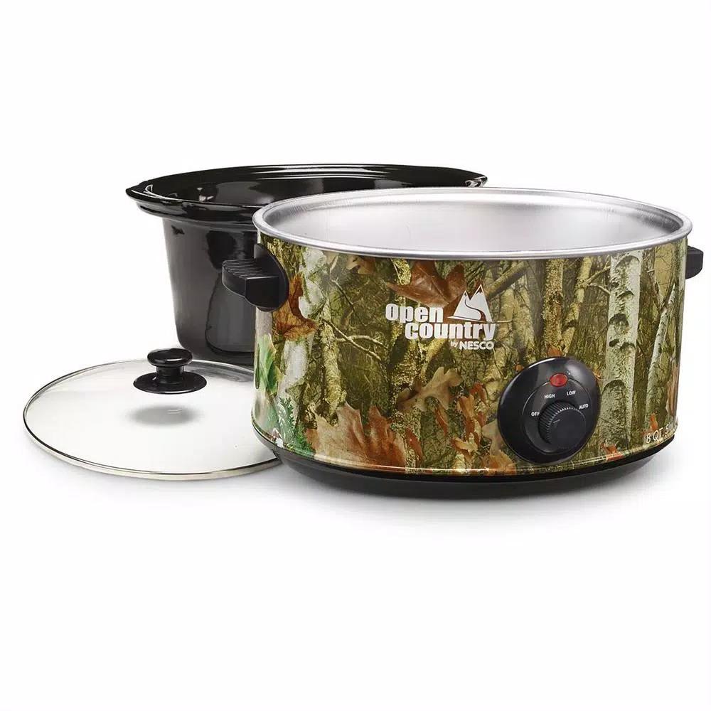 Nesco Open Country 8 Qt. Camouflage Slow Cooker with Removable Ceramic Crock