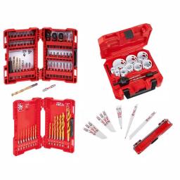 Milwaukee SHOCKWAVE 88-Piece Impact Duty Driver Bit, Titanium Drill Bit, Hole Saw & Reciprocating Saw Blade Set thumbnail 1