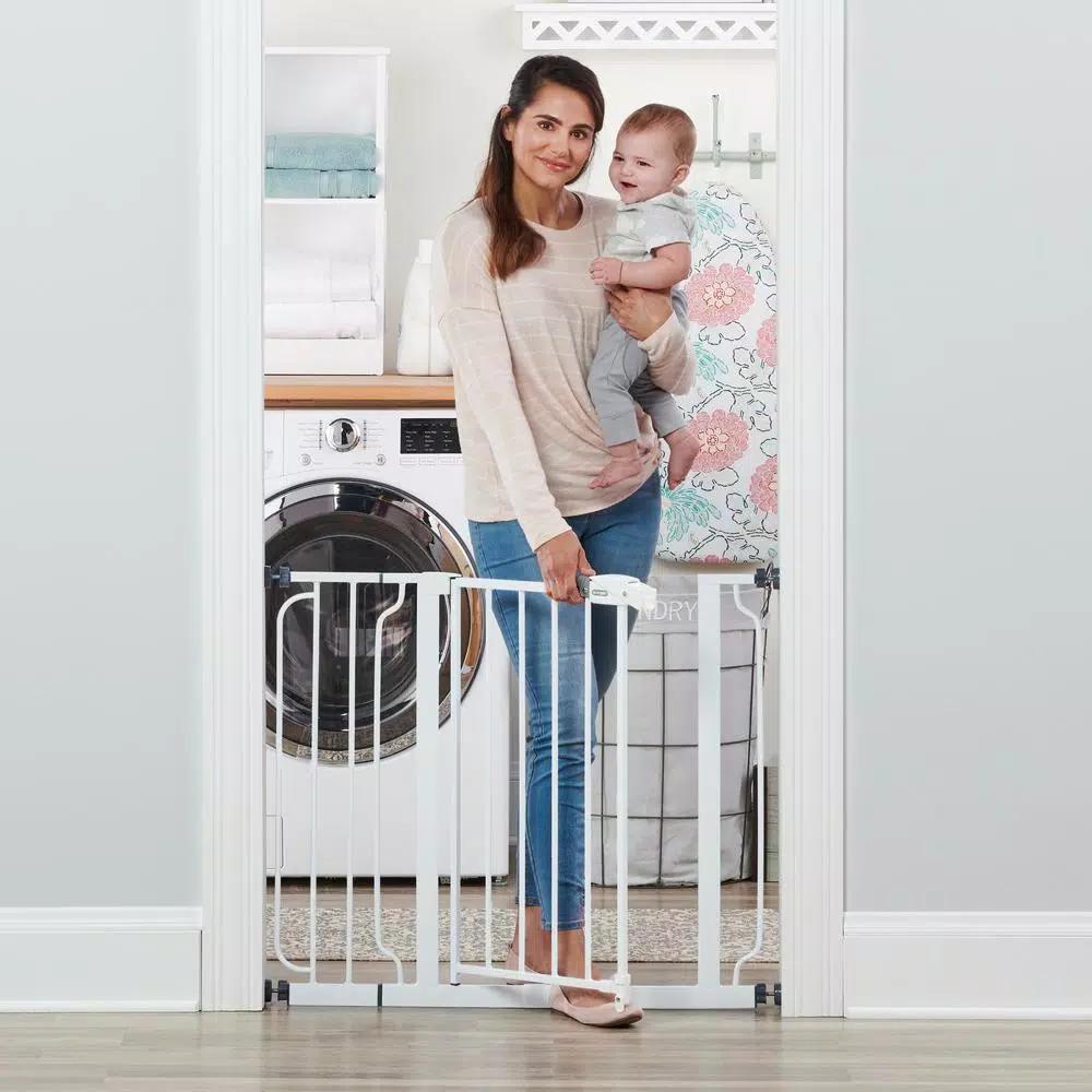 Regalo Easy Step 30" Metal Walk-Through Baby Gate, Pressure or Wall Mount