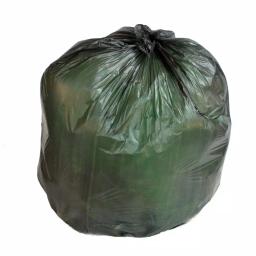 PlasticMill Black High Density Trash Bags, 12-16 Gallon, 8 Mil, 24 x 33 in., 1000-Count thumbnail 1