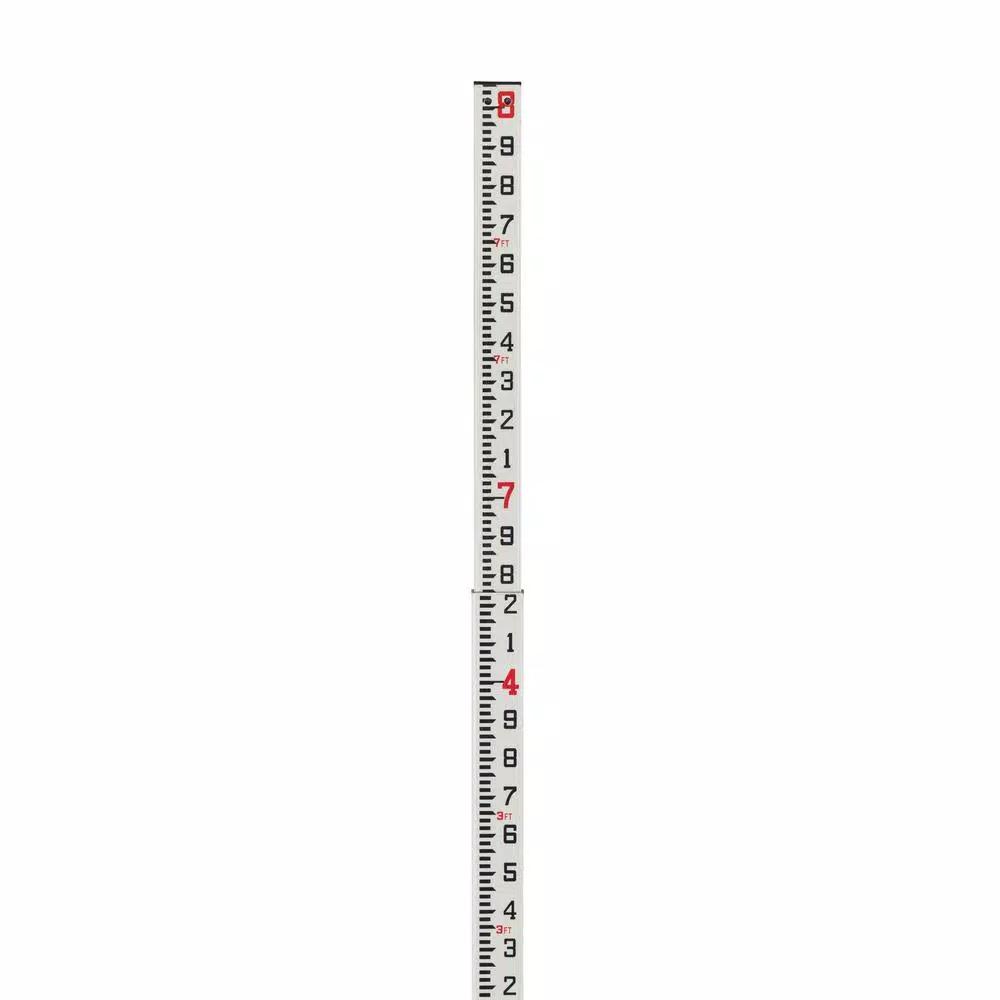 AdirPro 8 ft. Fiberglass Telescoping Grade Rod with 10ths Scale