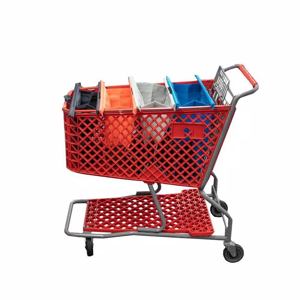 BergHOFF Trolley Bags Original Metro Reusable Grocery Shopping Cart Bag Set, 4-Piece Multi-Color