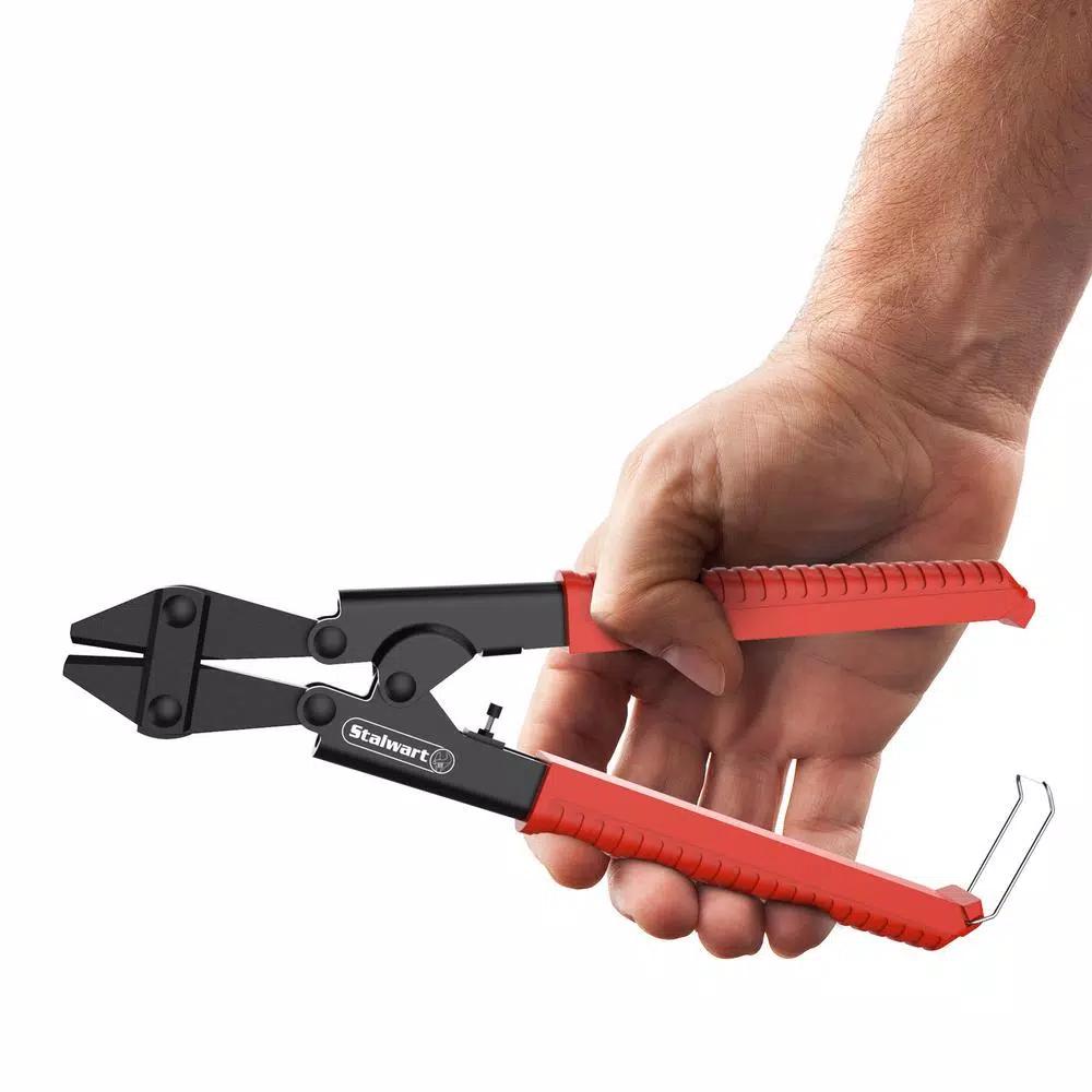 Stalwart 8 in. Mini Wire and Bolt Cutters with Compound Action Hinge