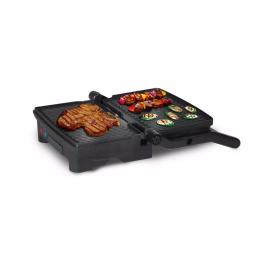 Elite Cuisine 3-in-1 Panini Press, Contact Grill and Indoor Grill, 1000W, Black Stainless Steel thumbnail 4