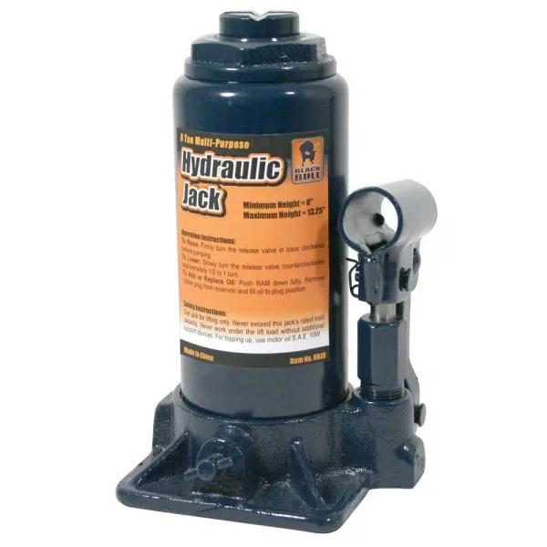 Black Bull 8 Ton Hydraulic Bottle Jack, 16,000 lb Capacity