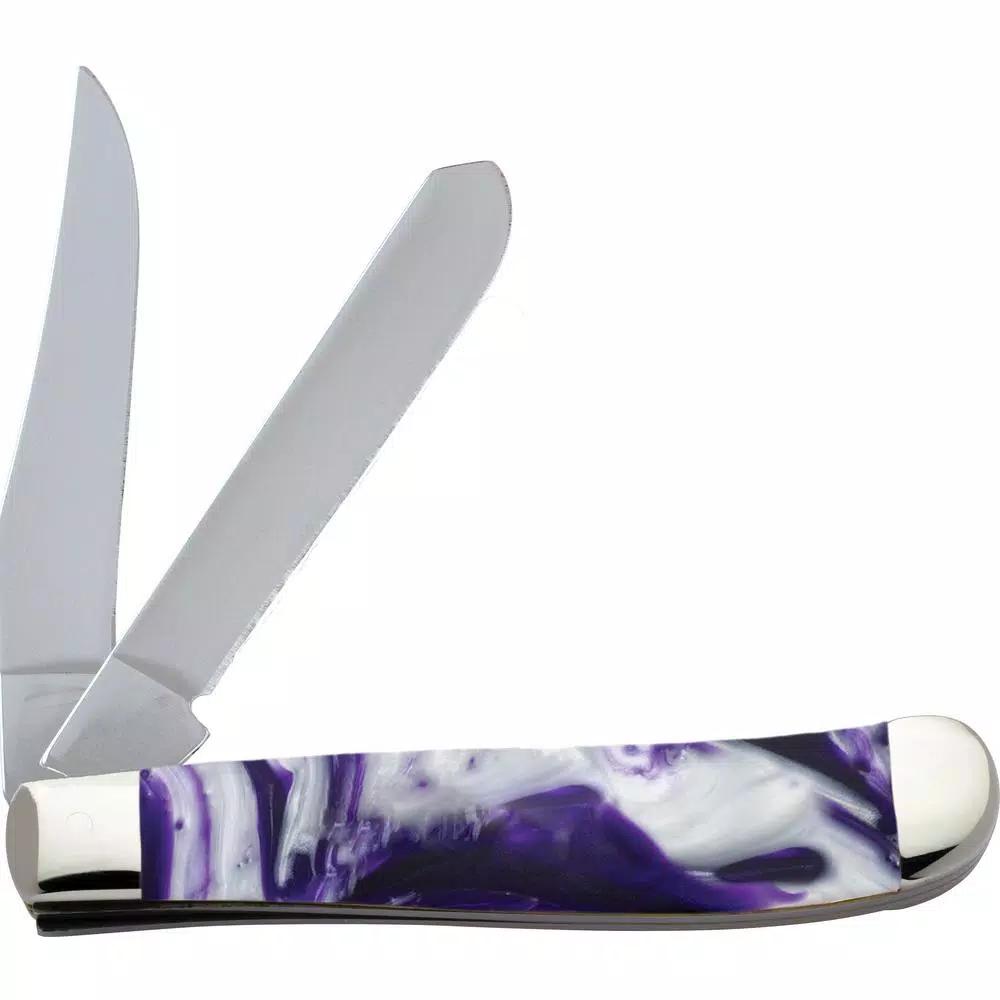 W.R. Case and Sons Cutlery Co. Case Corelon Mini Trapper Pocket Knife - Purple Passion