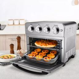 Boyel Living 24 Qt. Silver Stainless Steel Air Fryer Toaster Oven with 1700W Power and 4 Accessories thumbnail 2