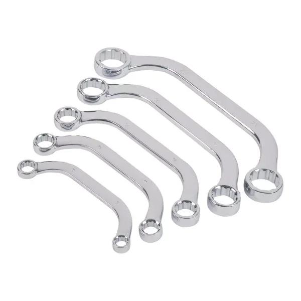 KING 5-Piece Metric Half-Moon Box-End Wrench Set, 8 mm to 22 mm with Hanging Clip