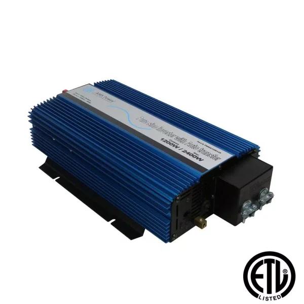 AIMS POWER 1200W Pure Sine Wave Inverter with Automatic Transfer Switch, 12V DC to 120V AC, ETL Listed