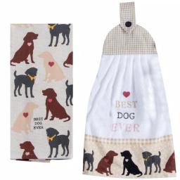 Kay Dee Fur Real Pets Dog Themed Gray Cotton Kitchen Textile Set - 4 Piece thumbnail 2