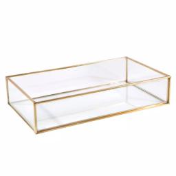 Home Details Vintage Gold Glass Keepsake Tray thumbnail 1