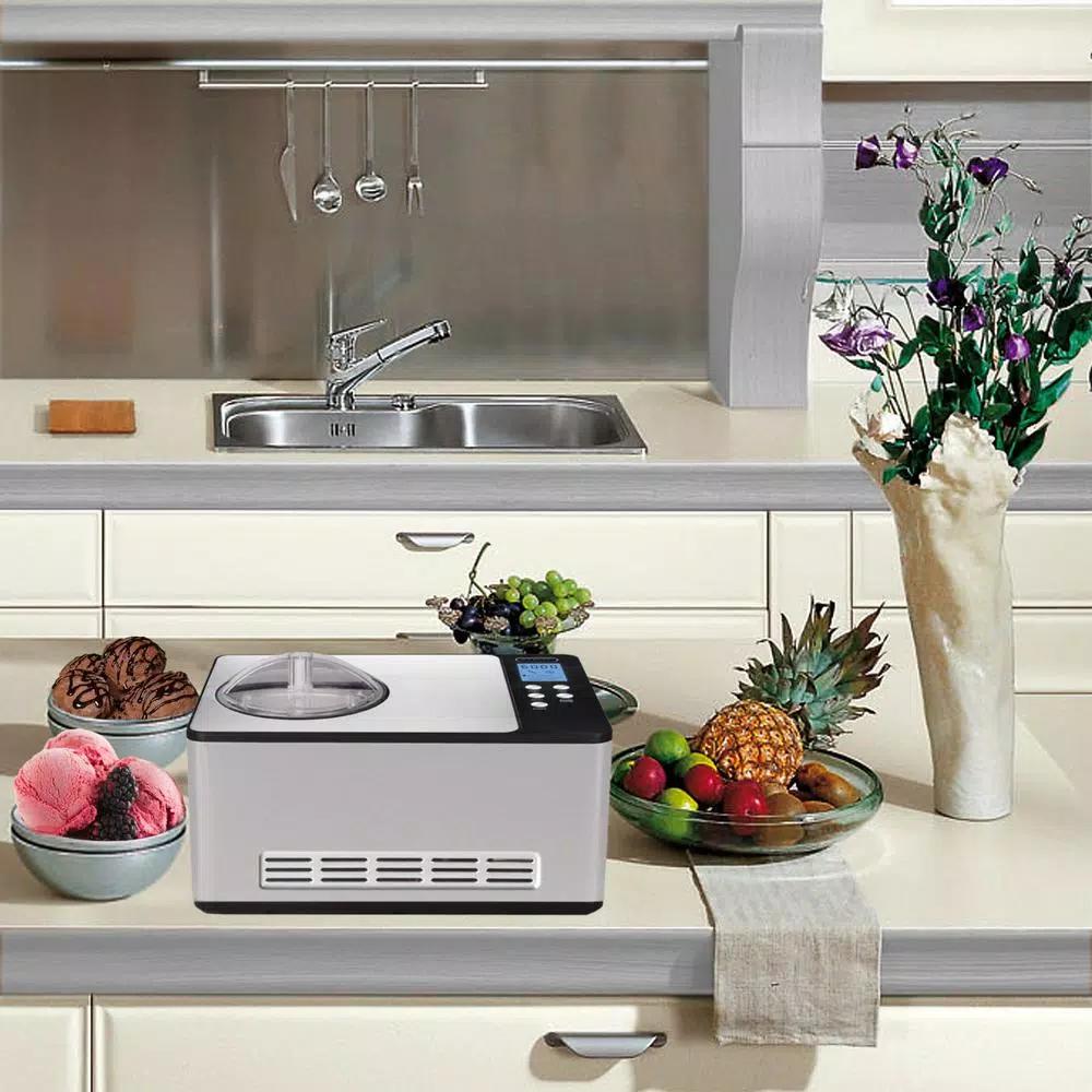 Whynter ICM-220SSY 2.1 Qt. Stainless Steel Electric Ice Cream and Yogurt Maker with Built-in Compressor