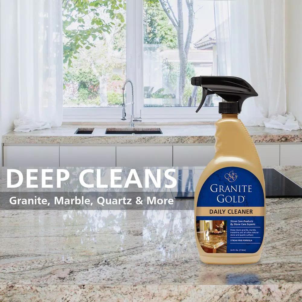 Granite Gold Natural Stone Daily Cleaner, Streak-Free Formula, 24 oz (3-Pack)