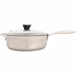 Hampton Bay Ozeri Earth Pan ETERNA 5.3 qt. Stainless Steel Nonstick Sauce Pan with Glass Lid thumbnail 4