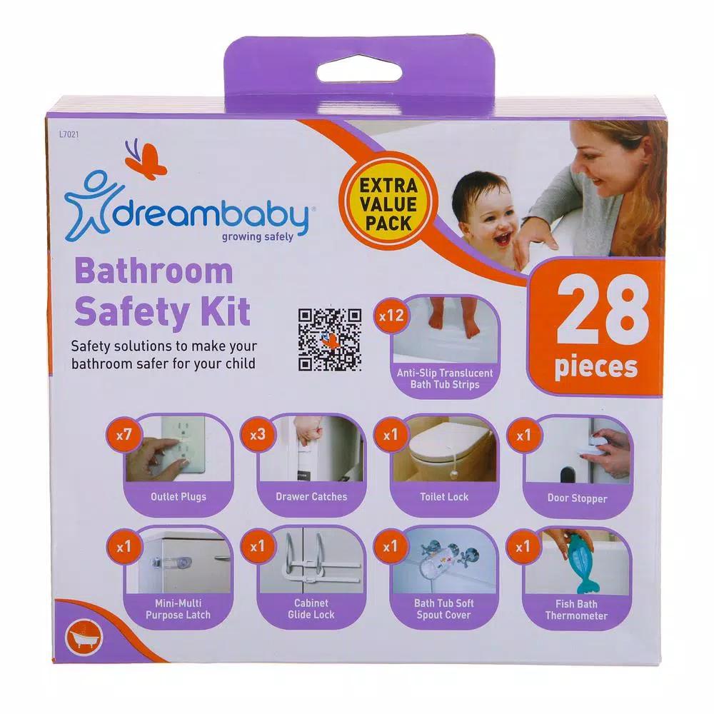 Dreambaby 28-Piece Bathroom Safety Kit - Baby Proofing Starter Set