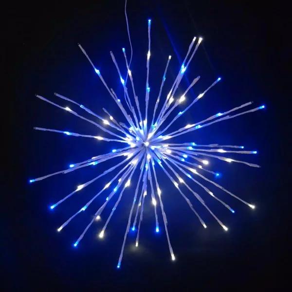 HOLIDYNAMICS HOLIDAY LIGHTING SOLUTIONS 24 in. Pure White and Blue LED Spritzer Holiday Lighted Sculpture