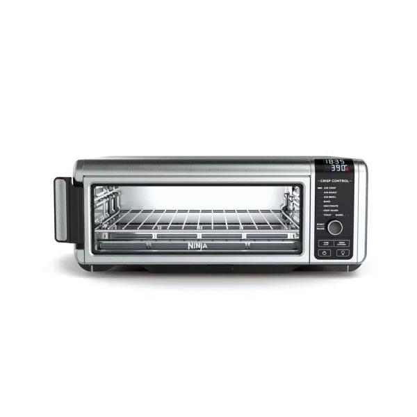 Ninja Foodi Digital Air Fry Oven, Stainless Steel Convection Toaster Oven with Flip-Away Storage