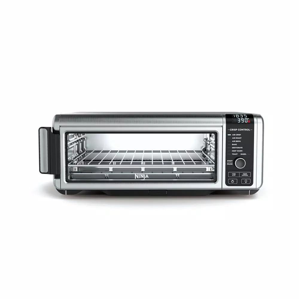 Ninja Foodi Digital Air Fry Oven, Stainless Steel Convection Toaster Oven with Flip-Away Storage
