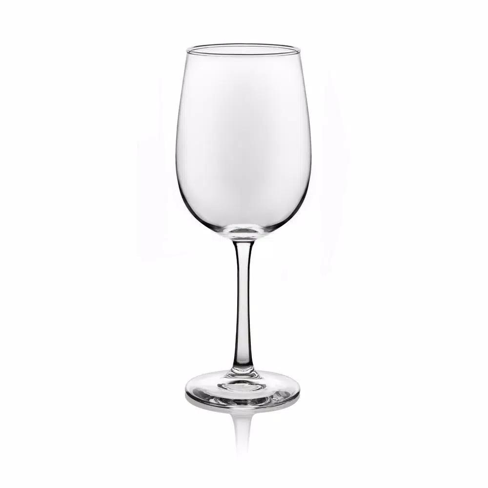 Libbey Midtown 4-Piece White Wine Glass Set, 18.5 oz, Clear