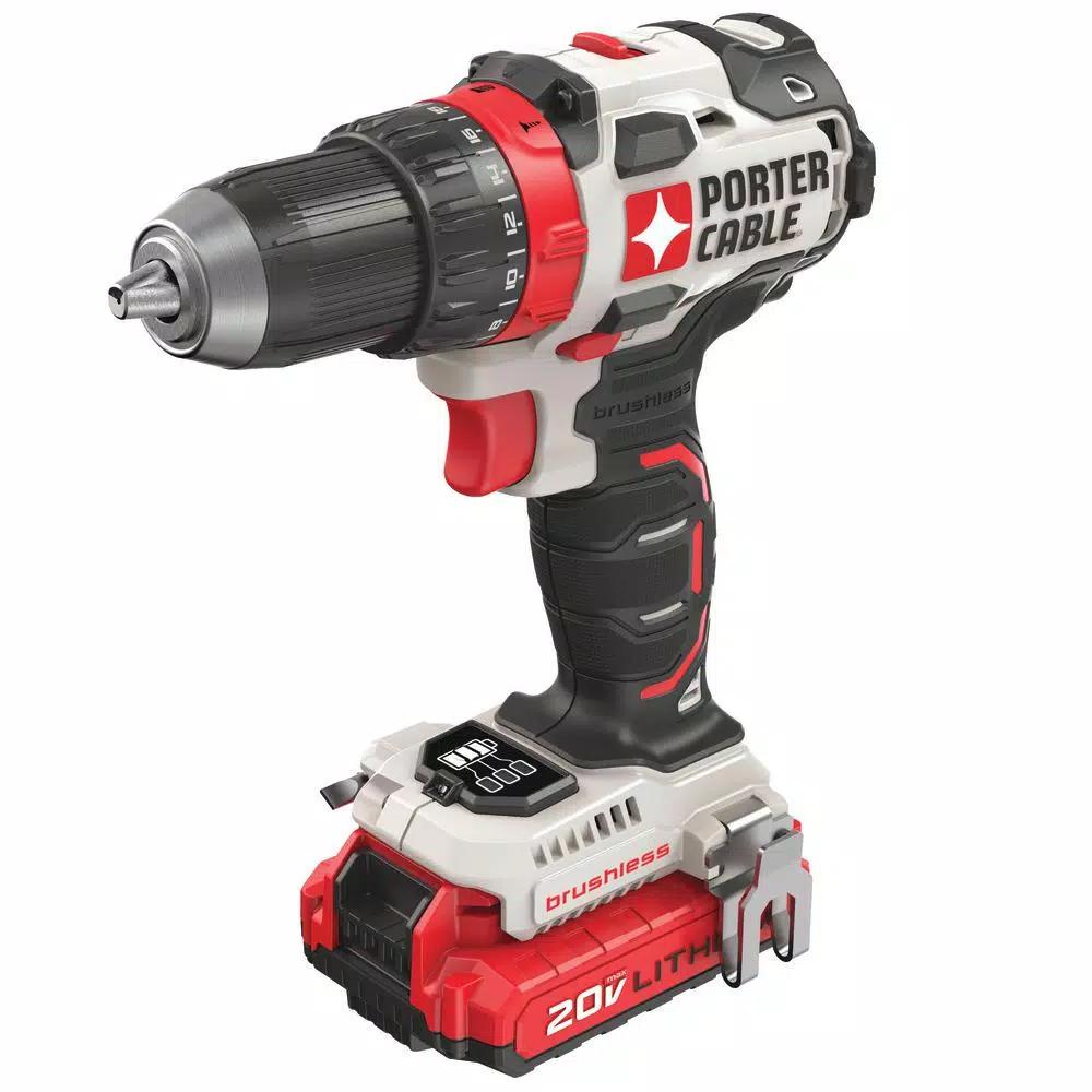 Porter-Cable 20V MAX Brushless Cordless 1/2 in. Drill/Driver Kit with 2 1.5 Ah Batteries and Charger
