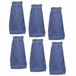 KLEEN HANDLER Heavy-Duty Commercial Universal Mop Head Refill, 4-Ply Blend, Pack of 6 thumbnail 1