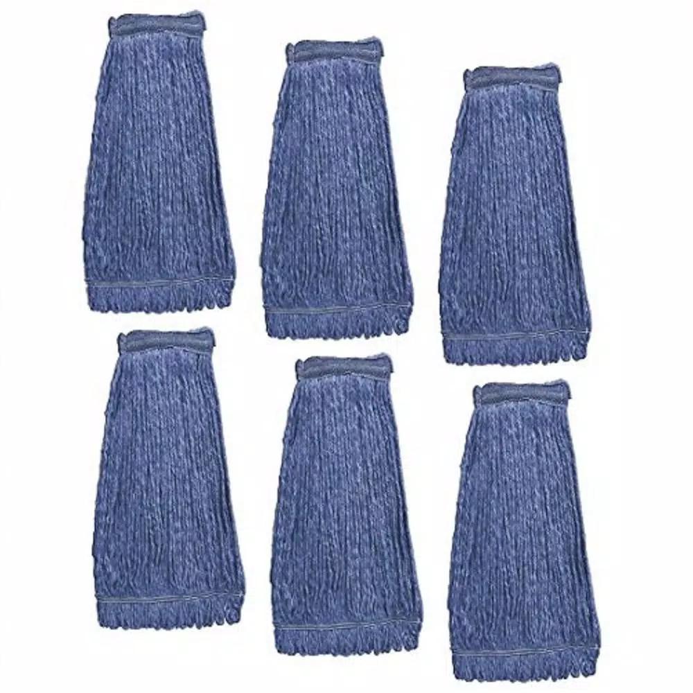 KLEEN HANDLER Heavy-Duty Commercial Universal Mop Head Refill, 4-Ply Blend, Pack of 6