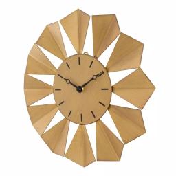 La Crosse Technology 12.8 in. Gold Metal Sunray Quartz Wall Clock - Mid-Century Sunburst Design thumbnail 3