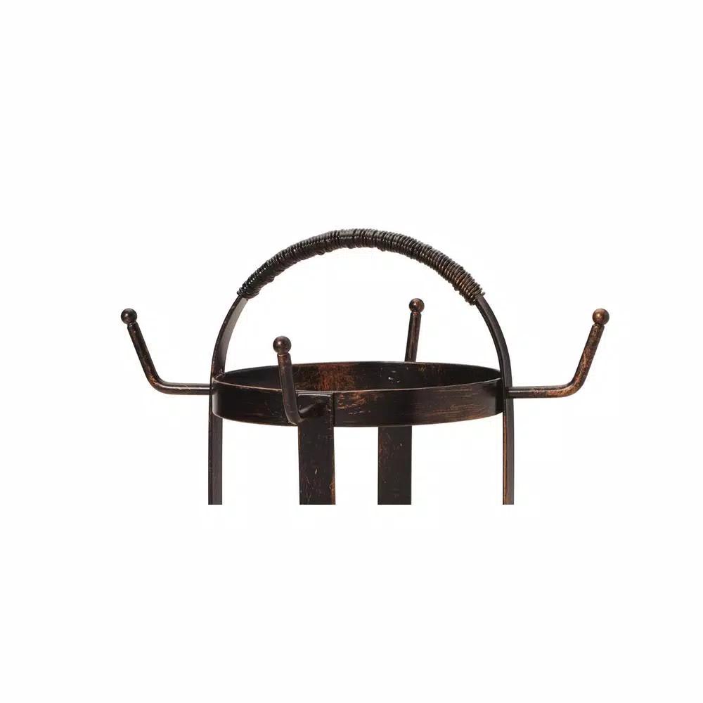 Gourmet Basics by Mikasa Mikasa Gourmet Basics Forged Rotating Mug Tree, Antique Black Wrought Iron