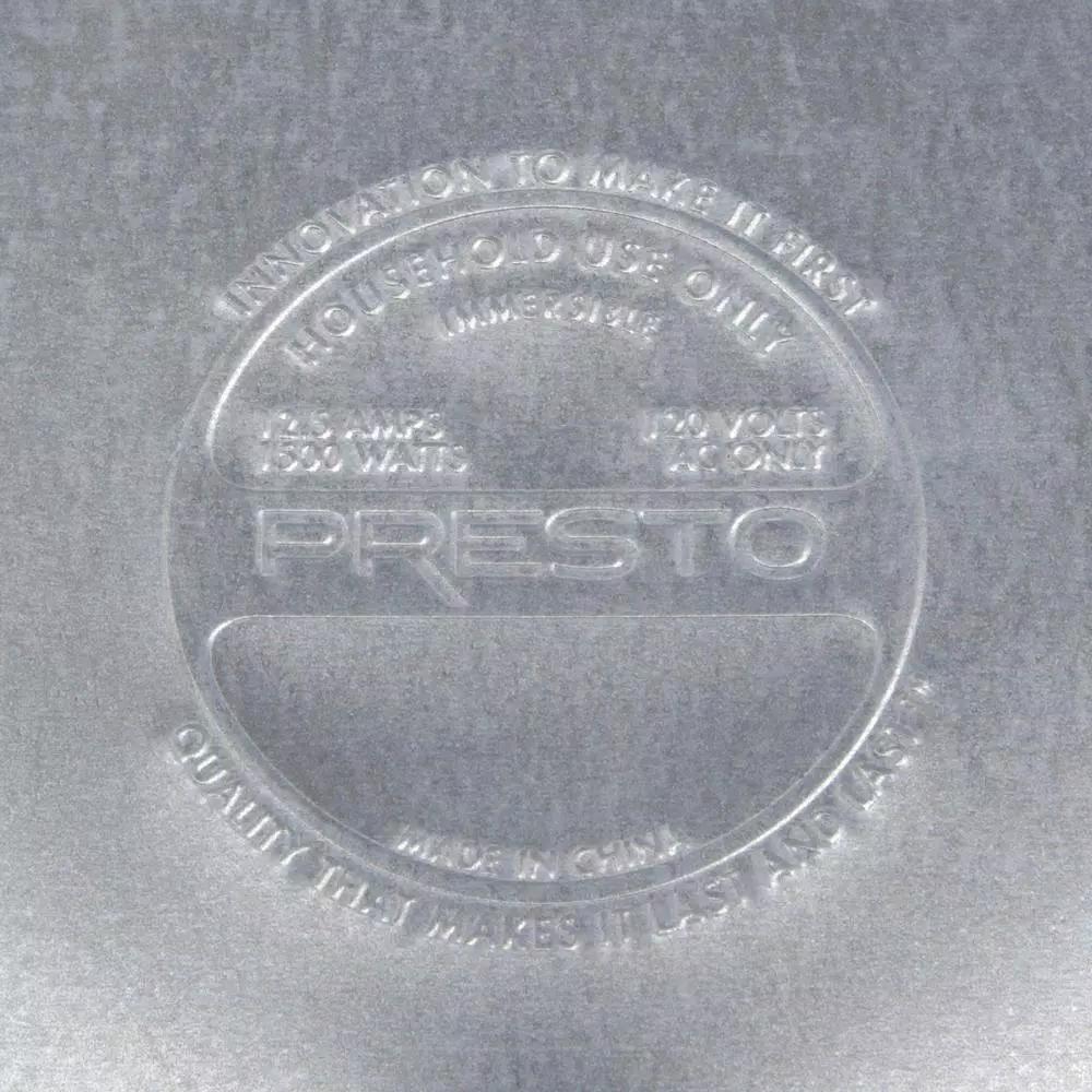 Presto SlimLine 286 sq. in. Black Electric Griddle with Temperature Sensor and Non-Stick Surface