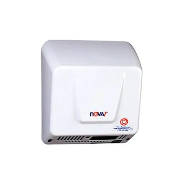 WORLD DRYER NOVA 1 Automatic Electric Hand Dryer, Die-Cast Aluminum with White Epoxy Cover, Universal Voltage