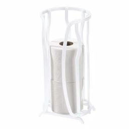 Bath Bliss Aluminum Toilet Paper Holder, 3-Roll Vertical Reserve, White thumbnail 1