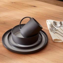 Home Decorators Collection Pierce 16-Piece Stoneware Dinnerware Set, Charcoal and Shadow Gray, Service for 4 thumbnail 4