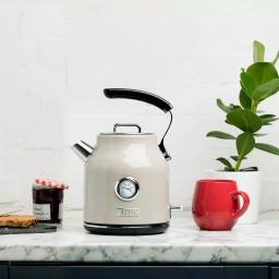 Haden Dorset 1.7L Electric Kettle, 7-Cup Stainless Steel with Auto Shut-Off, Putty Beige thumbnail 2