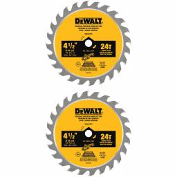 DEWALT ATOMIC 4-1/2 in. 24-Tooth Carbide Circular Saw Blade (2-Pack) thumbnail 1