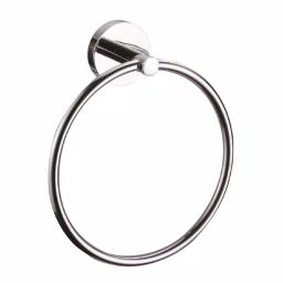 Design House GRAZ Park Polished Chrome Towel Ring - Modern Zinc Hand Towel Holder thumbnail 1