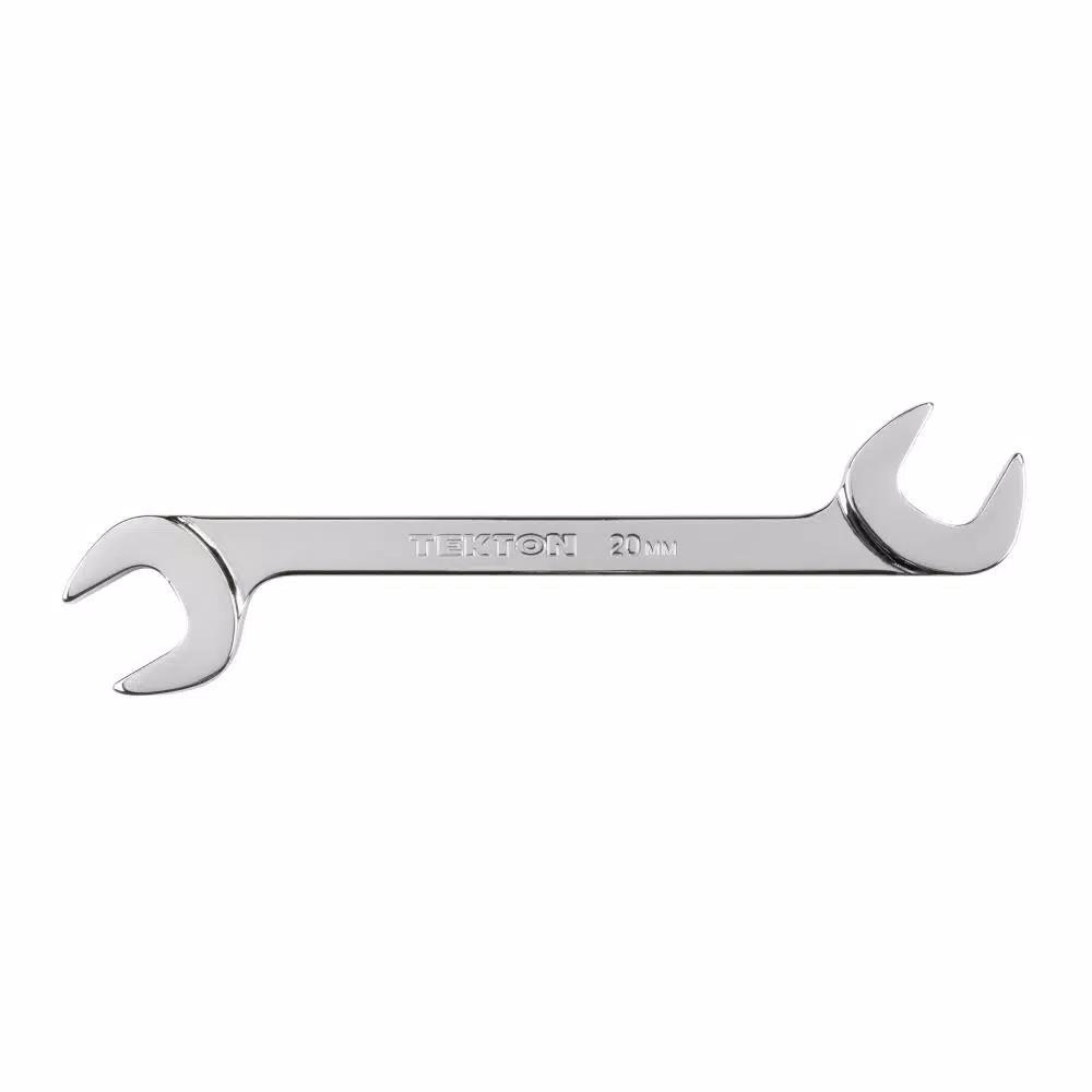 TEKTON 20 mm Angle Head Double Open End Wrench, 60° Offset