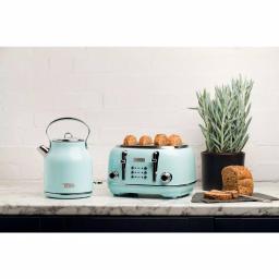 Haden Heritage 4-Slice Retro Wide Slot Toaster, 1500W, Turquoise thumbnail 7
