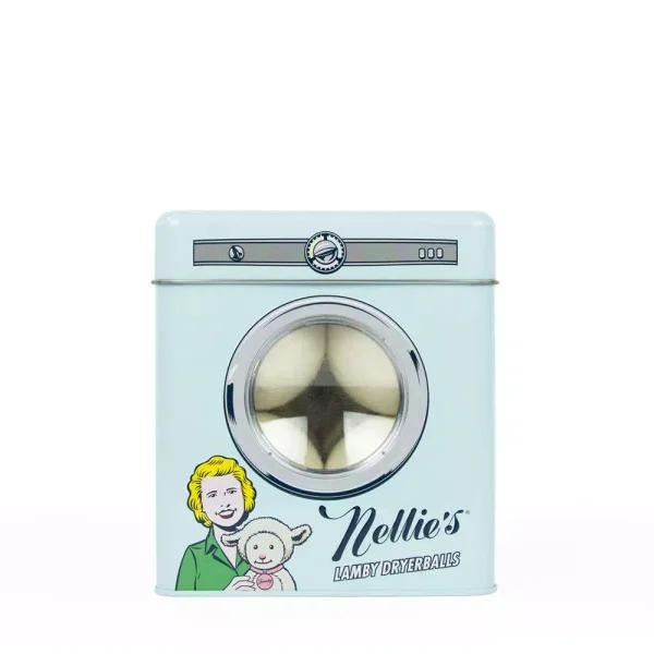 NELLIE'S Lamby Wool Dryer Balls with Reusable Tin - Natural Fabric Softener & Static Reducer