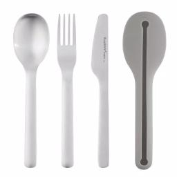 BergHOFF Leo Lunch Set with Bento Box, 40oz Water Bottle, and 3-Piece Stainless Steel Flatware - Gray and Mint thumbnail 5