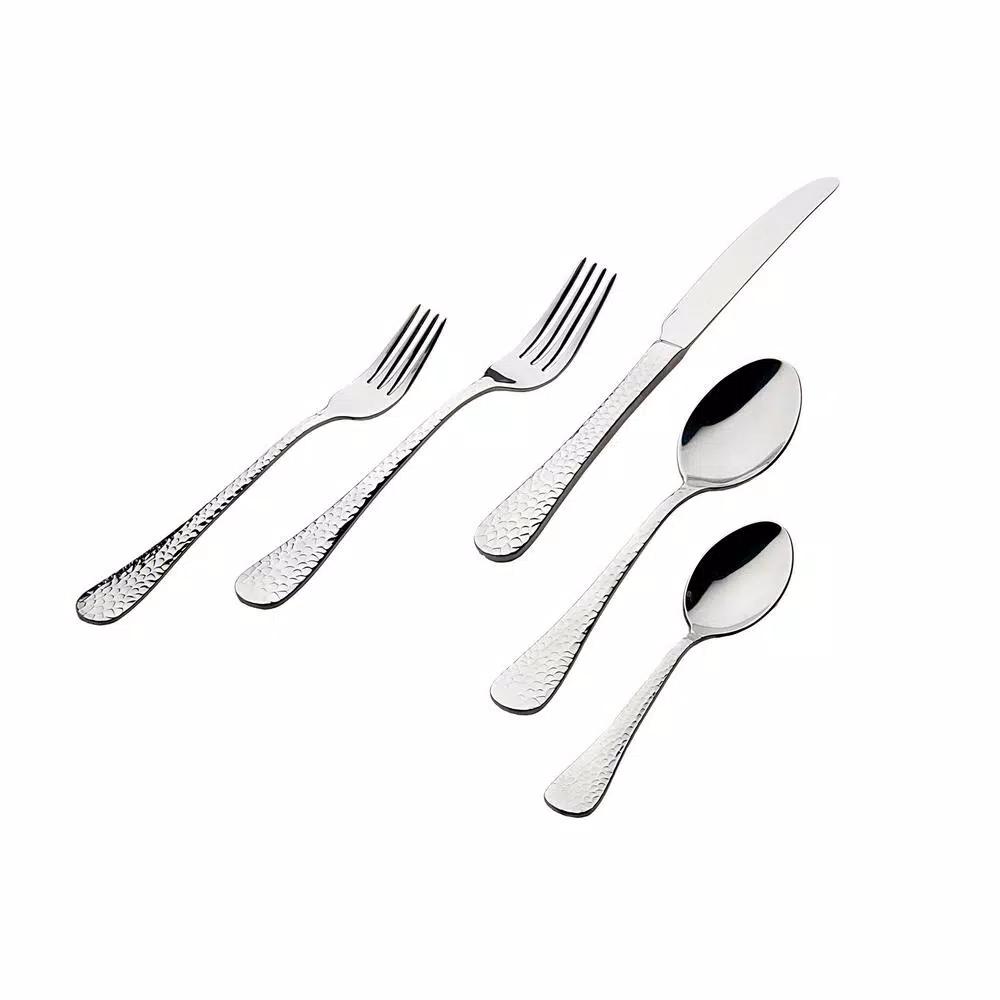 Godinger Silver Salem 77-Piece 18/0 Stainless Steel Flatware Set, Service for 12