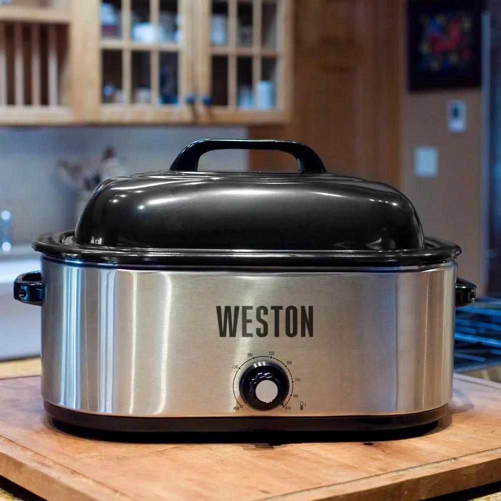 Weston 22 Qt. Stainless Steel Electric Roaster Oven, 1450W