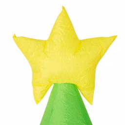 Glitzhome 9 ft. Lighted Inflatable Christmas Tree Decor with Metallic Ornaments and Gold Star thumbnail 3