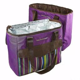 Rachael Ray ChillOut 2 Go Purple Deluxe Thermal Tote Set of 2 - Insulated Cooler & Dry Storage Bags thumbnail 2